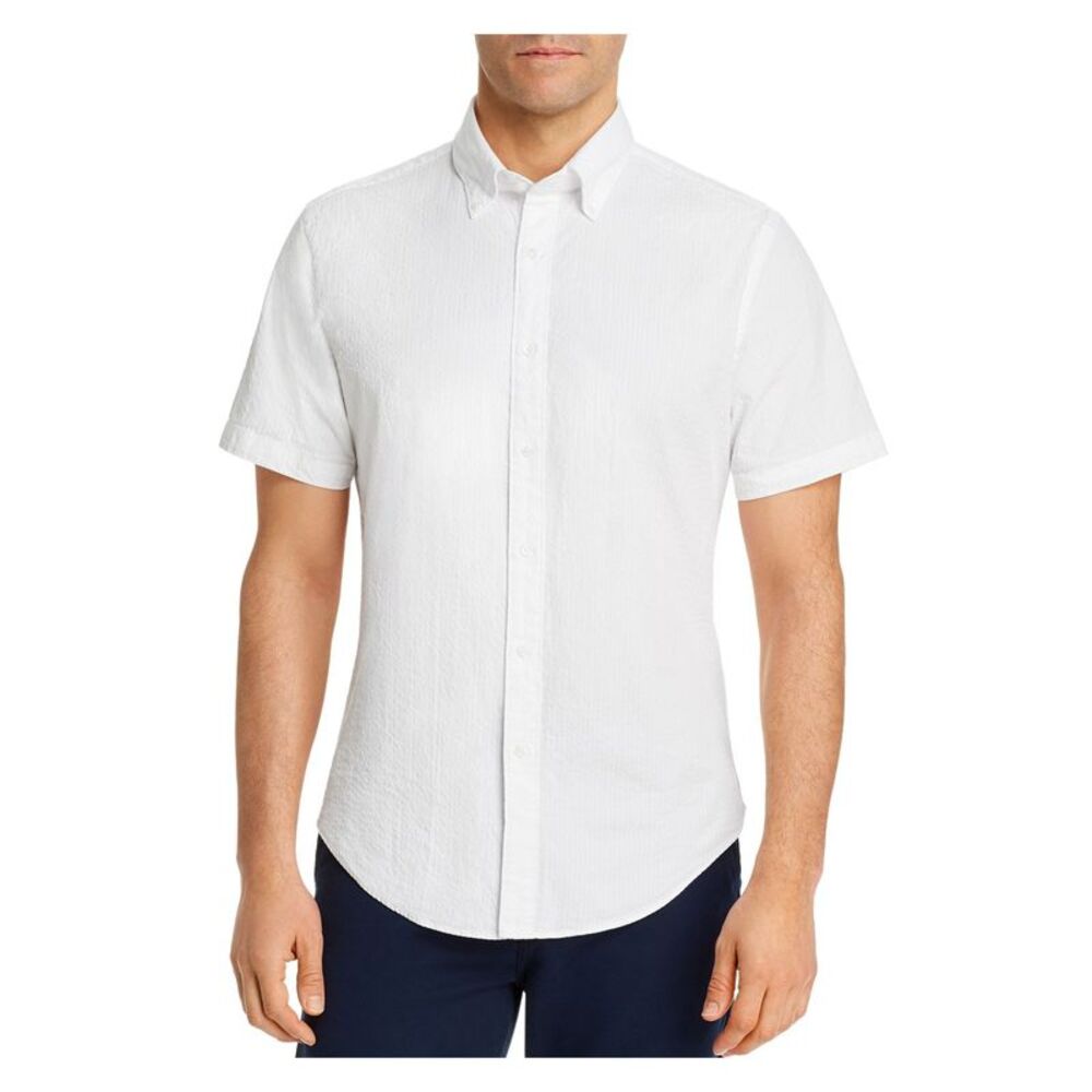 The Mens store Mens White Short Sleeve Button Down Casual Shirt S